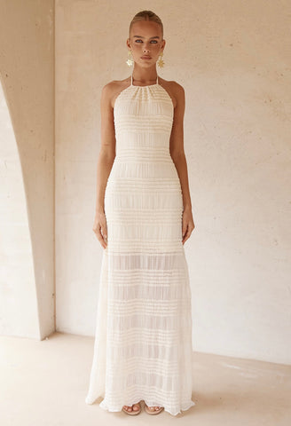 Maecy ruffle maxi - blue