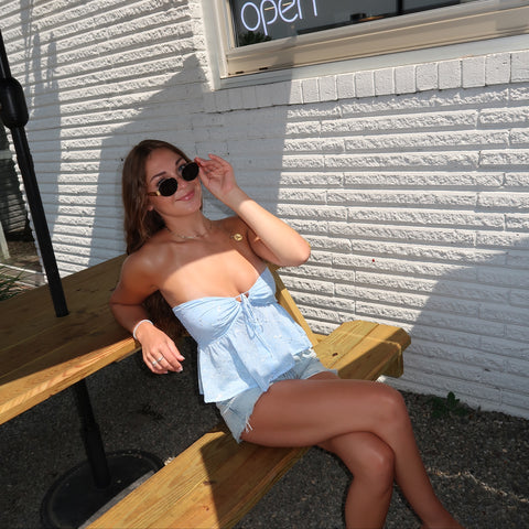 Slide bandeau top - Baja cabana stripe
