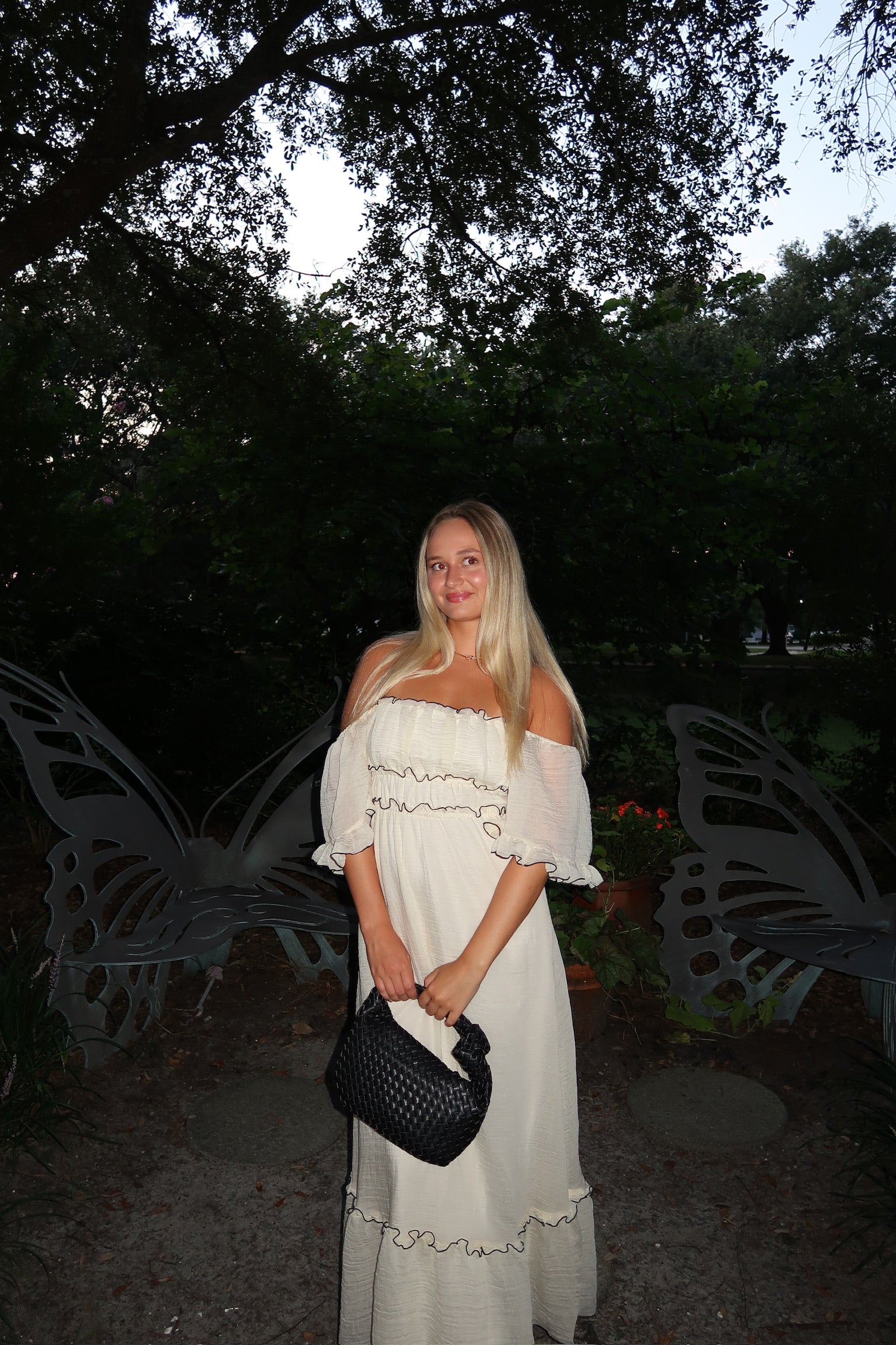 Rachel Flutter Sleeves Maxi Dress
