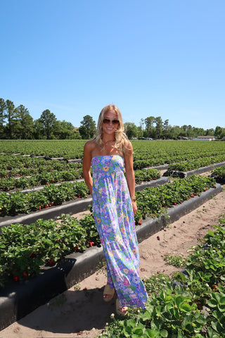 Addison Gingham Mini Dress - Blue