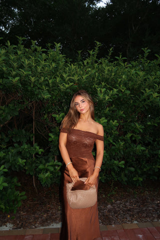 Rachel Flutter Sleeves Maxi Dress