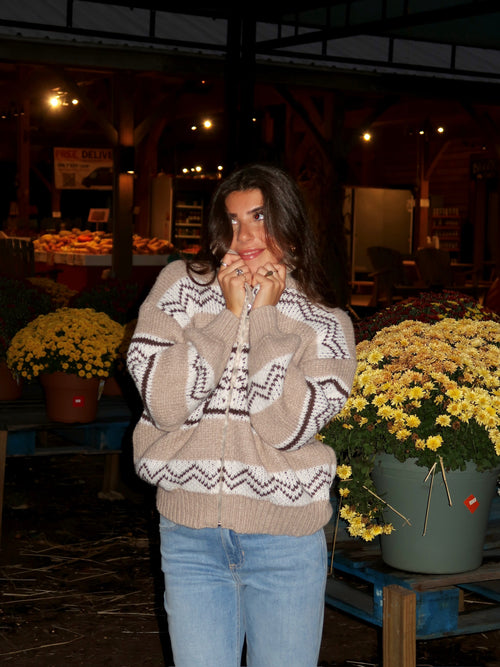 Fair Isle Sweater Jacket