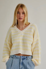 Martha's Vineyard V-Neck Striped Sweater