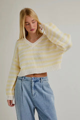 Martha's Vineyard V-Neck Striped Sweater