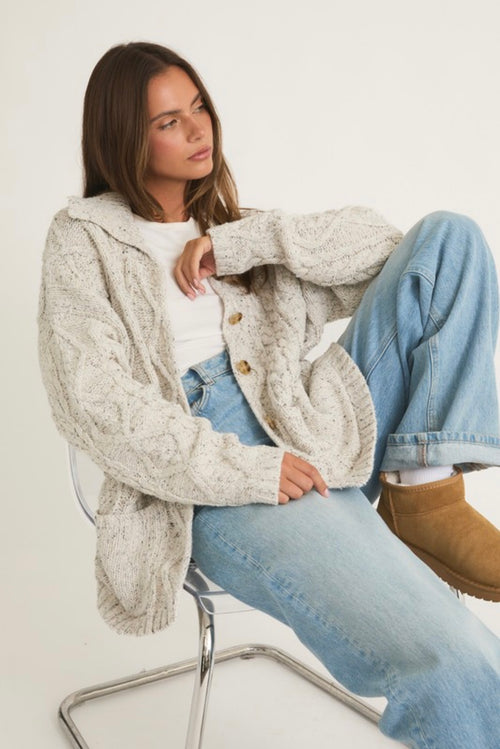Heather Oversized Cardigan