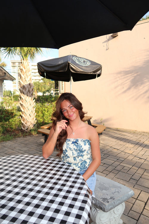 Heather strapless ruched top