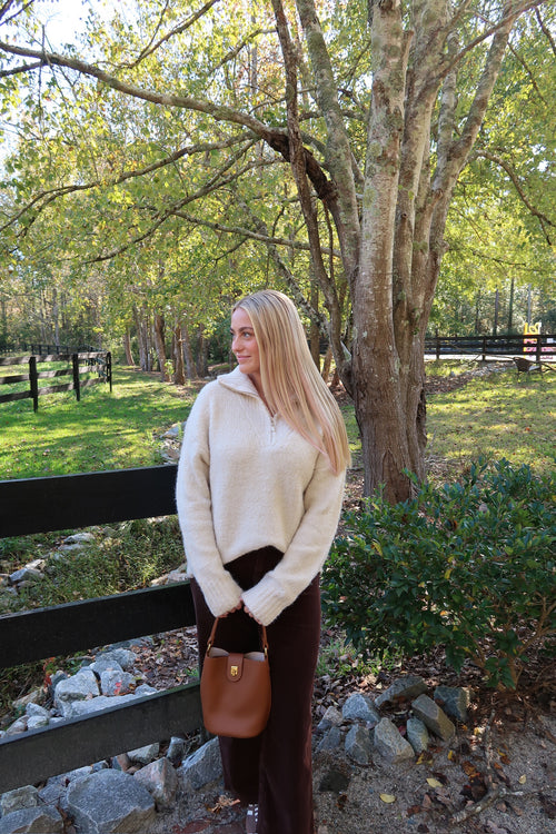 Liz Quarter Zip Sweater