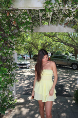 Kate strapless romper - yellow