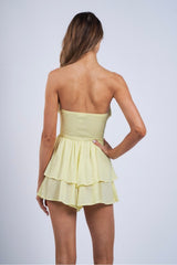 Kate strapless romper - yellow
