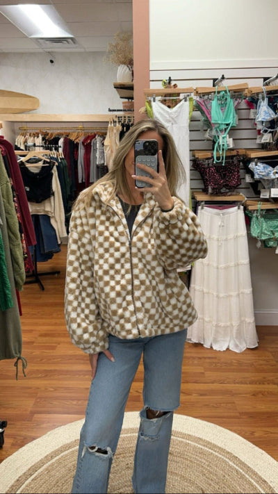 Cuddle Up Checkered Jacket