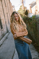 HYFVE brown cropped sweater