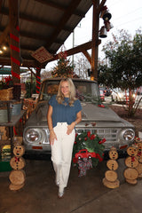 Frosty sleeveless knit top