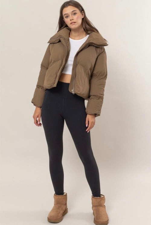 Hyfve high neck puffer jacket