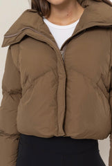 Hyfve high neck puffer jacket