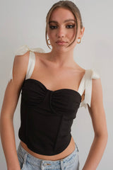 Pretty Garbage ribbon corset top