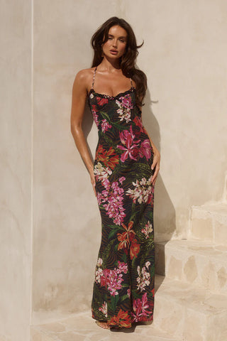 Olive Drop Waist Midi Dress